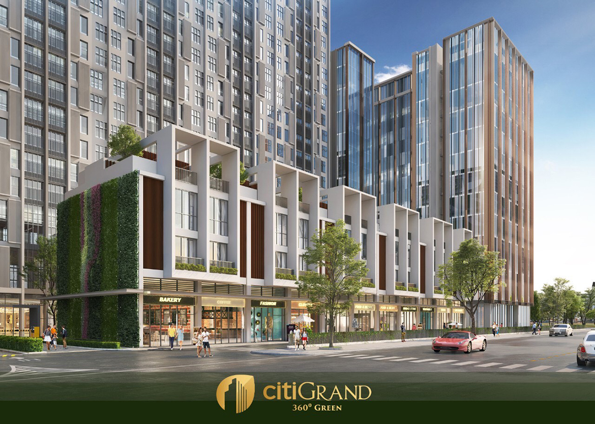 Tiện ích thương mại bên dưới tầng trệt dự án căn hộ chung cư Citi Grand Quận 2 Đường KĐT Cát Lái chủ đầu tư Kiến Á