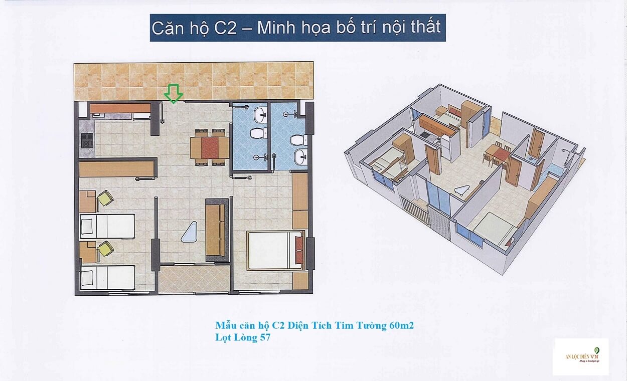EHOME S Phú Hữu mau C2 can ho 60 m2 Ehomes noi that