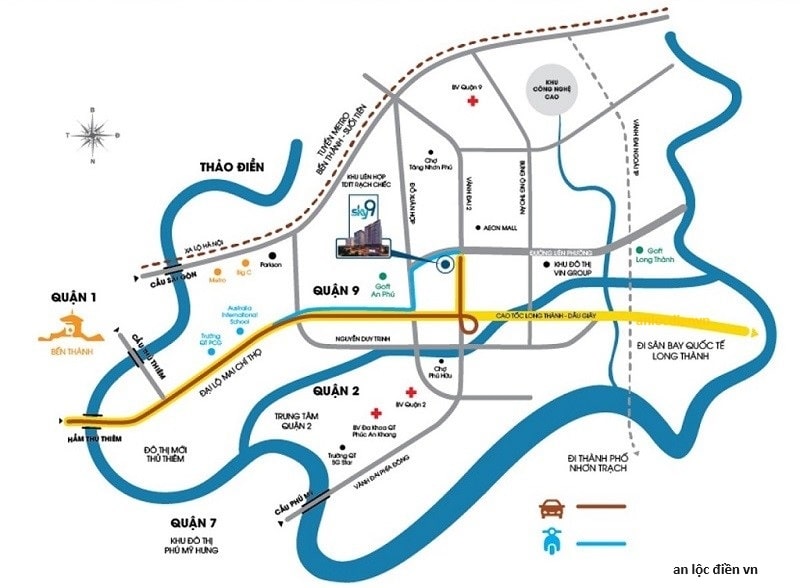 Hình ảnh vị trí dự án căn hộ Sky9 quận 9 thành phố Thủ Đức Tp Hồ Chí minh