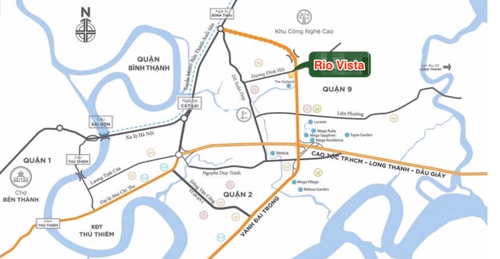 Vị trí dự án Rio Vista MIK Thủ Đức